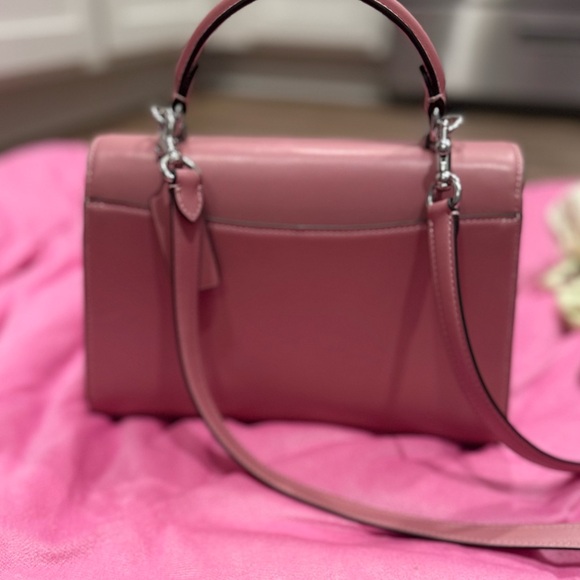 Coach Eliza Pink Leather Handbag EUC - Picture 2 of 5